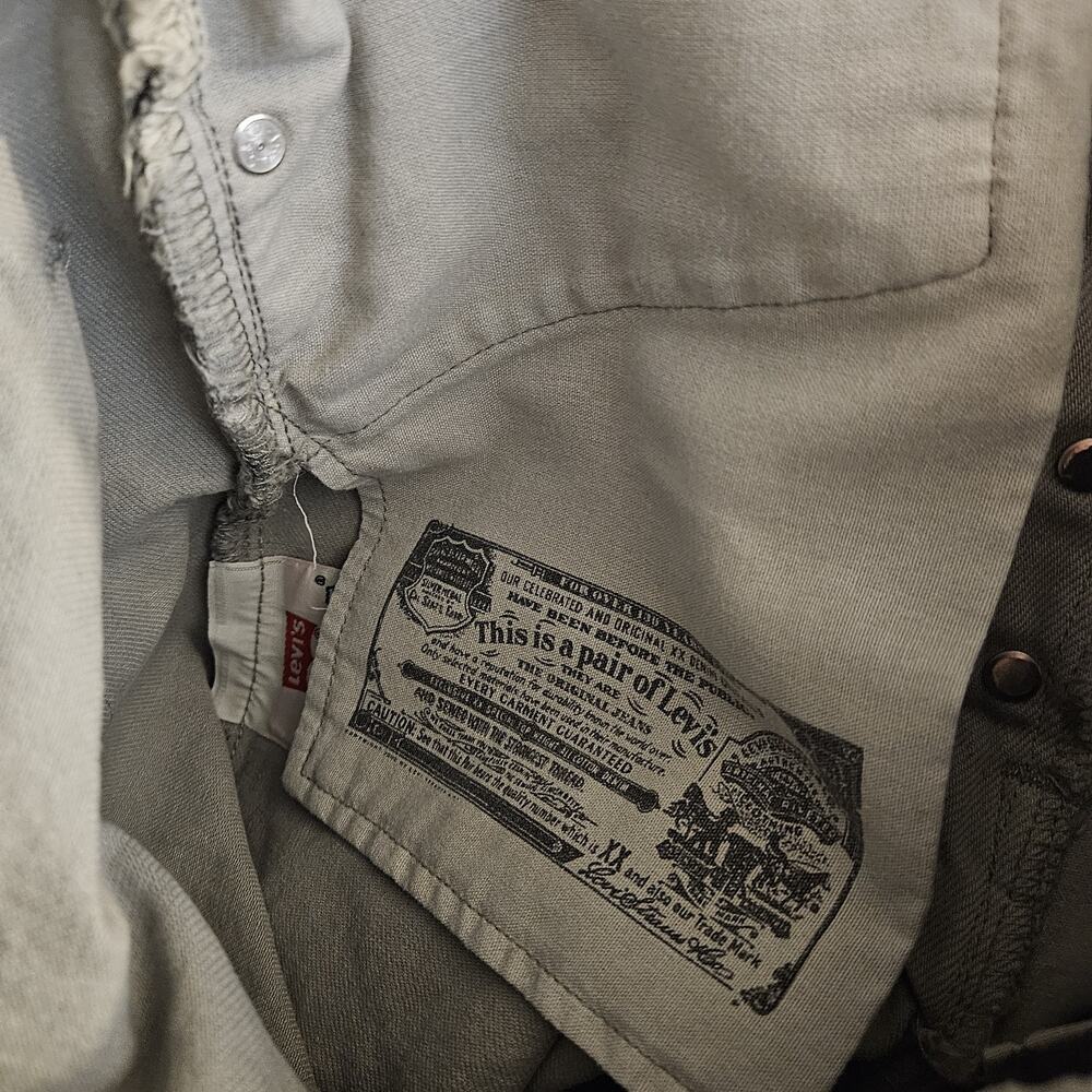 Vintage Levis Jeans Mens 34x34 Beige 501 Button Fly Denim Pants Skate Work Y2K - Picture 8 of 10